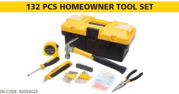 132 PCS HOMEOWNER TOOL SET