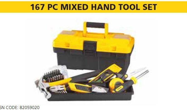 167 PC MIXED HAND TOOL SET
