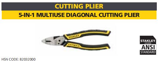 5-IN-1 MULTIUSE DIAGONAL CUTTING PLIER