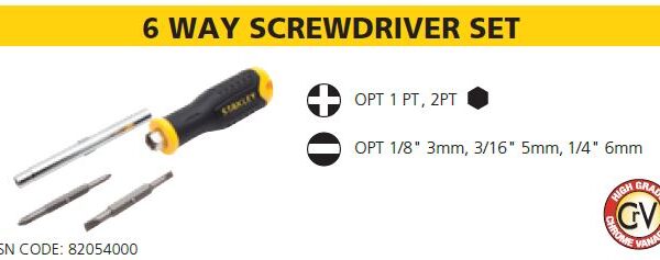 6 WAY SCREWDRIVER SET