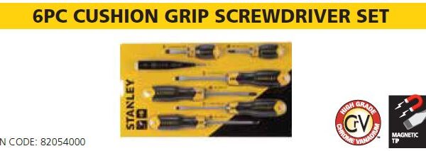 6PC CUSHION GRIP SCREWDRIVER SET