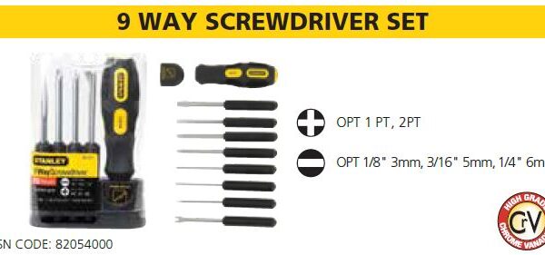 9 WAY S9C WREAWDRIVER SET