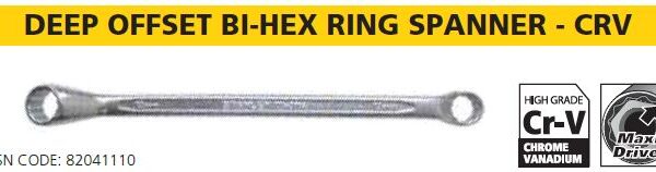 DEEP OFFSET BI-HEX RING SPANNER - CRV