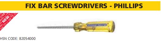 FIX BAR SCREWDRIVERS - PHILLIPS