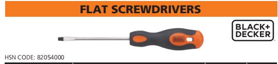 FLAT SCREWDRIVERS