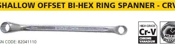 SHALLOW OFFSET BI-HEX RING SPANNER - CRV
