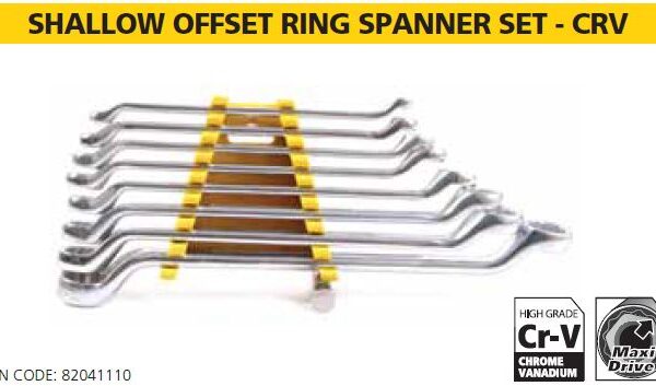 SHALLOW OFFSET RING SPANNER SET - CRV