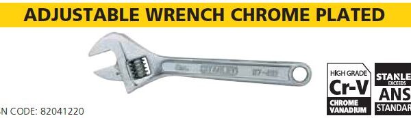 ADJUSTABLE WRENCH CHROME PLATED