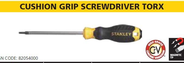 CUSHION GRIP SCREWDRIVER TORX