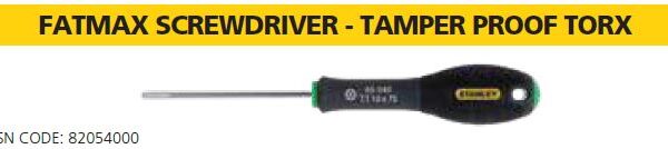 FATMAX SCREWDRIVER - TAMPER PROOF TORX