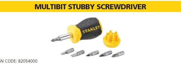 MULTIBIT STUBBY SCREWDRIVER