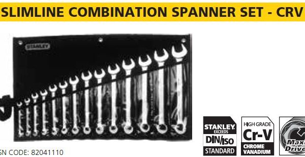 SLIMLINE COMBINATION SPANNER SET - CRV