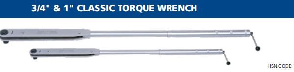 3/4" & 1" CLASSIC TORQUE WRENCH