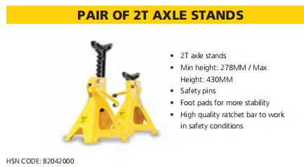 PAIR OF 2T AXLE STANDS