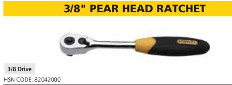 3/8" PEAR HEAD RATCHET