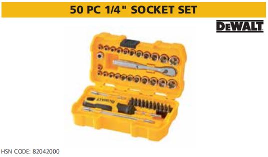 50 PC 1/4" SOCKET SET